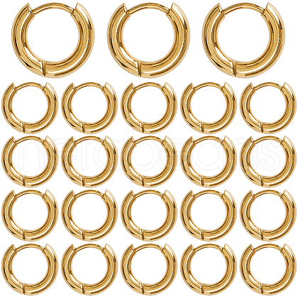 SUNNYCLUE 12Pairs 304 Stainless Steel Huggie Hoop Earrings EJEW-SC0001-58-1