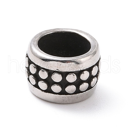 304 Stainless Steel Manual Polishing European Beads STAS-G276-24AS-1