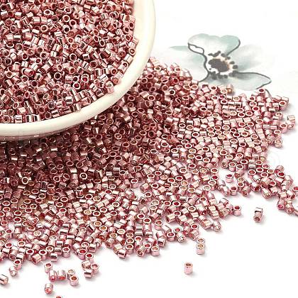 Electroplate Glass Seed Beads SEED-S042-01B-14-1