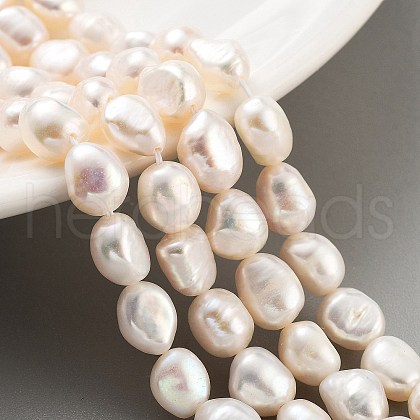 Natural Cultured Freshwater Pearl Beads Strands PEAR-P062-29F-1