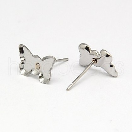 Tarnish Resistant 304 Stainless Steel Stud Earring Findings STAS-I010-04-1