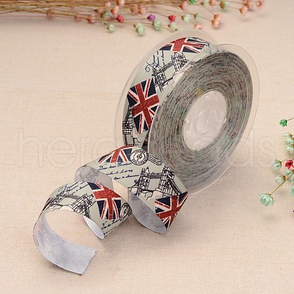 National Flag Printed Polyester Ribbon for Gift Packing and Festival Decoration SRIB-M011-02F-1