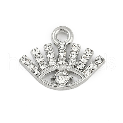 Rack Plating Alloy Micro Pave Rhinestone Pendants FIND-K020-04P-1
