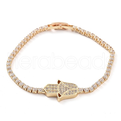 Golden Brass Link Bracelet BJEW-C055-05E-G-1
