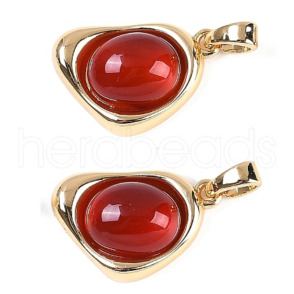 Natural Carnelian(Dyed & Heated) Pendants KK-U043-52G-02-1