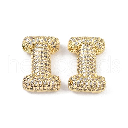 Brass Micro Pave Clear Cubic Zirconia Pendants KK-Z041-01G-I-1