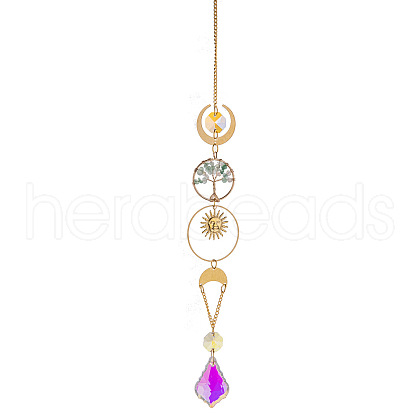 Glass Teardrop Pendant Decoration WG33785-04-1