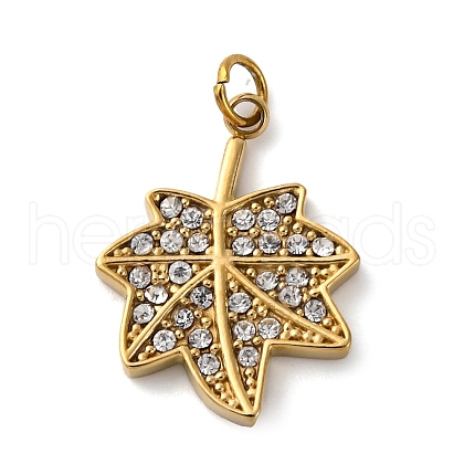 316 Stainless Steel Rhinestone Pendants STAS-K258-39C-G-1