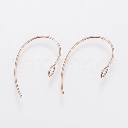 Ion Plating(IP) 304 Stainless Steel Earring Hooks X-STAS-F148-05RG-1