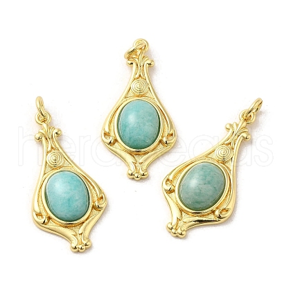 Natural Amazonite Pendants G-C096-03G-02-1