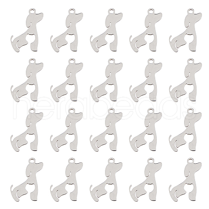 DICOSMETIC 40Pcs 201 Stainless Steel Pendants STAS-DC0013-20-1