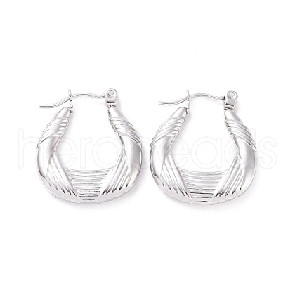 304 Stainless Steel Hoop Earrings for Women EJEW-F287-10P-1