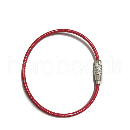 Stainless Steel Cable Wire Keychain AJEW-YWC0004-01A-1