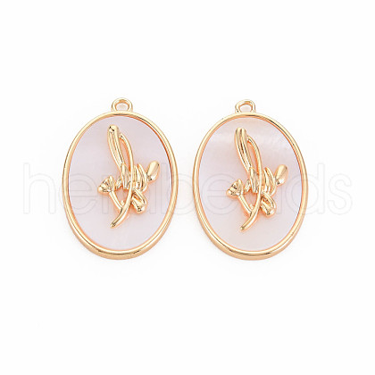 Brass Birth Floral Pendants KK-S364-283-1