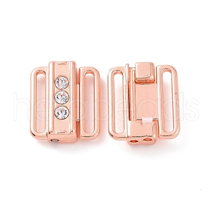 Zinc Alloy Rhinestone Bikini Clips FIND-WH0032-07RG-1