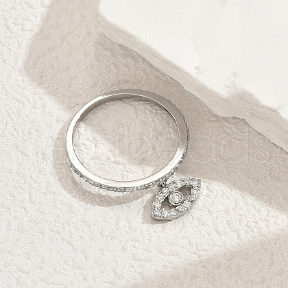 Brass Micro Pave Cubic Zirconia Finger Rings for Women NE7474-4-1