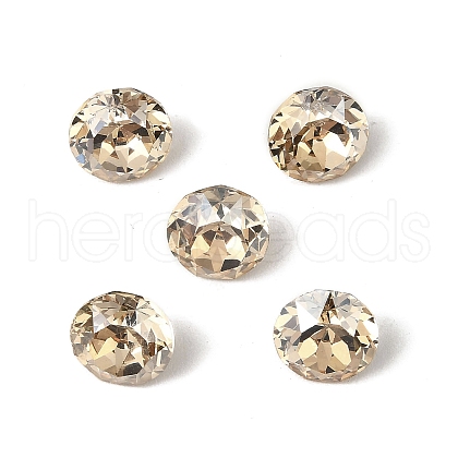 Glass Rhinestone Cabochons GLAA-A018-8mm-001GS-1