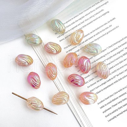 Opaque Acrylic Beads OACR-F010-04-1