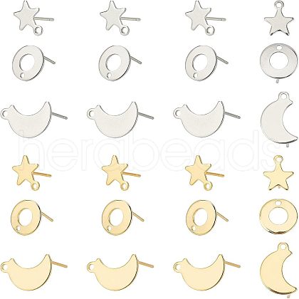 Unicraftale 304 Stainless Steel Stud Earring Findings STAS-UN0020-27-1