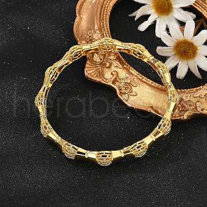 Brass Bangles for Women BJEW-D313-04G-1