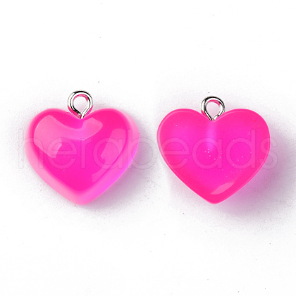 Transparent Resin Pendants X-RESI-R429-30E-1
