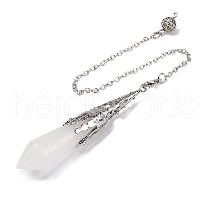 Natural Quartz Crystal Pointed Dowsing Pendulum Big Pendants G-H285-06P-A25-1