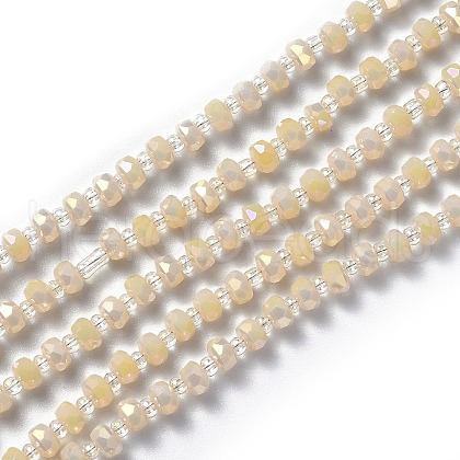 Electroplate Glass Beads Strands EGLA-J147-A-FR15-1