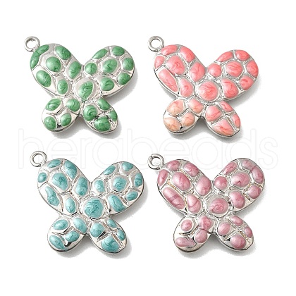 Brass Enamel Pendants KK-P306-13P-1