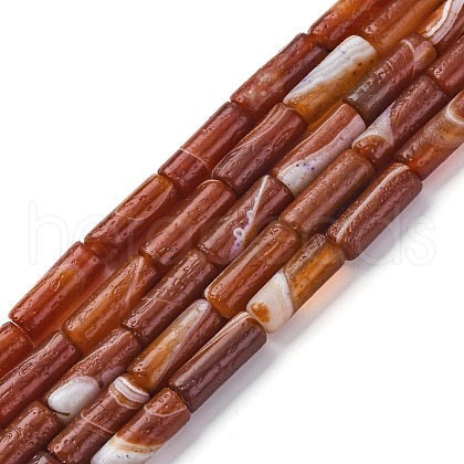 Natural Red Agate Beads Strands G-P570-A01-02-1