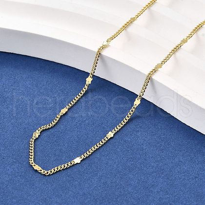 2MM Brass Star Twisted Chain Necklaces NJEW-M108-36G-1