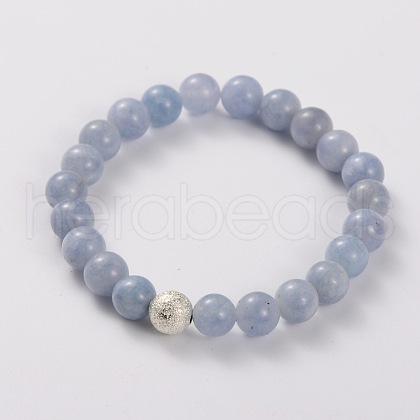 Natural Gemstone Stretch Bracelets X-BJEW-JB01699-05-1