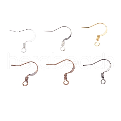 300Pcs 6 Color Brass French Earring Hooks KK-ZZ0001-05-NF-1