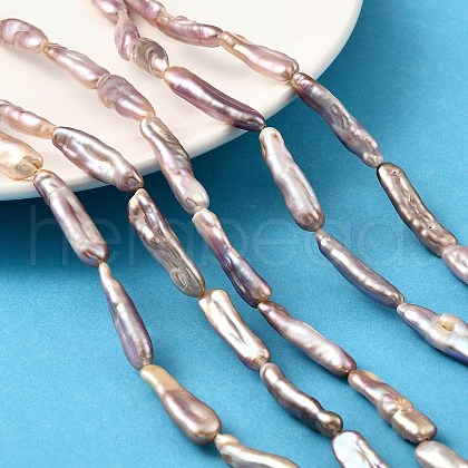Natural Baroque Keshi Pearl Beads Strands PEAR-B004-04B-02A-1