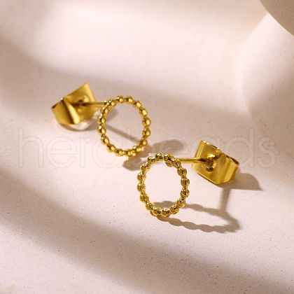 304 Stainless Steel Stud Earrings for Women EJEW-Z092-01G-03-1