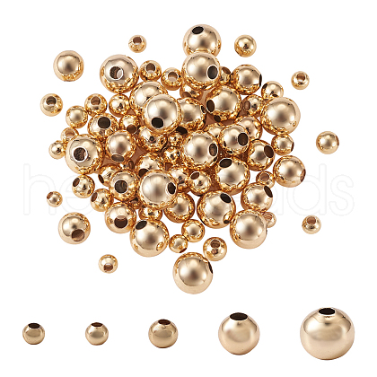 Craftdady Brass Round Spacer Beads KK-CD0001-08G-NR-1