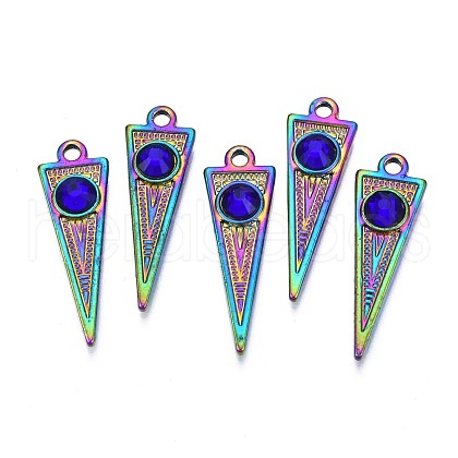 Rack Plating Rainbow Color Alloy Pendants PALLOY-N163-111A-1