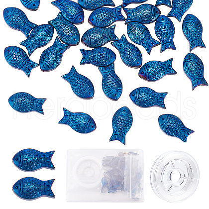 SUNNYCLUE DIY Fish Beaded Bracelet Making Kit EGLA-SC0001-09A-1