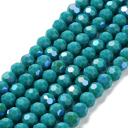 Opaque Glass Beads Strands EGLA-A035-P8mm-L12-1