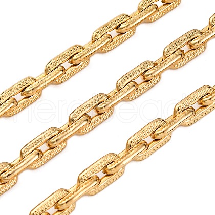 304 Stainless Steel Textured Cable Chains STAS-P386-07G-1