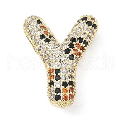 Brass Micro Pave Cubic Zirconia Pendants KK-Z108-02G-Y-1