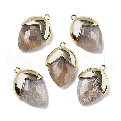 Natural Sunstone Pendants G-U019-03B-03-1