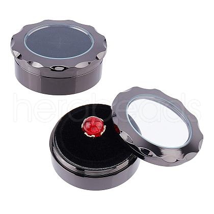 SUPERFINDINGS 2Pcs Alloy with Glass Visible Window Box CON-FH0001-55A-1