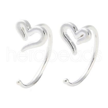 999 Fine Silver Pull Through Earrings EJEW-P296-26C-S-1