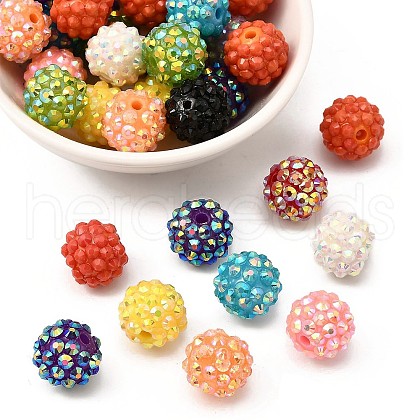 AB-Color Resin Rhinestone Beads RESI-S315-12x14-M-1