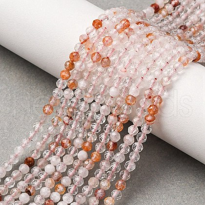 Natural Ferruginous Quartz Beads Strands G-B142-A01-3mm-1