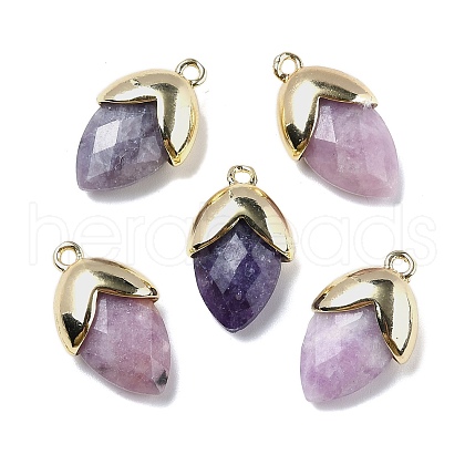 Natural Lepidolite Pendants G-U019-03A-03-1