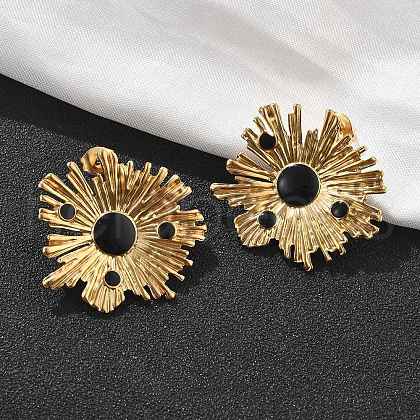 304 Stainless Steel Studs Earrings for Women EJEW-K306-31G-1