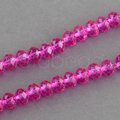 Spray Painted Glass Bead Strands DGLA-R030-8mm-06-1