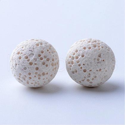 Unwaxed Natural Lava Rock Beads G-F325-12mm-11-1