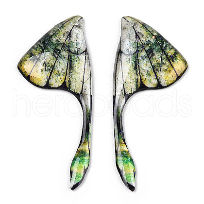 Epoxy Resin Wing Pendants RESI-TAC0021-96C-1